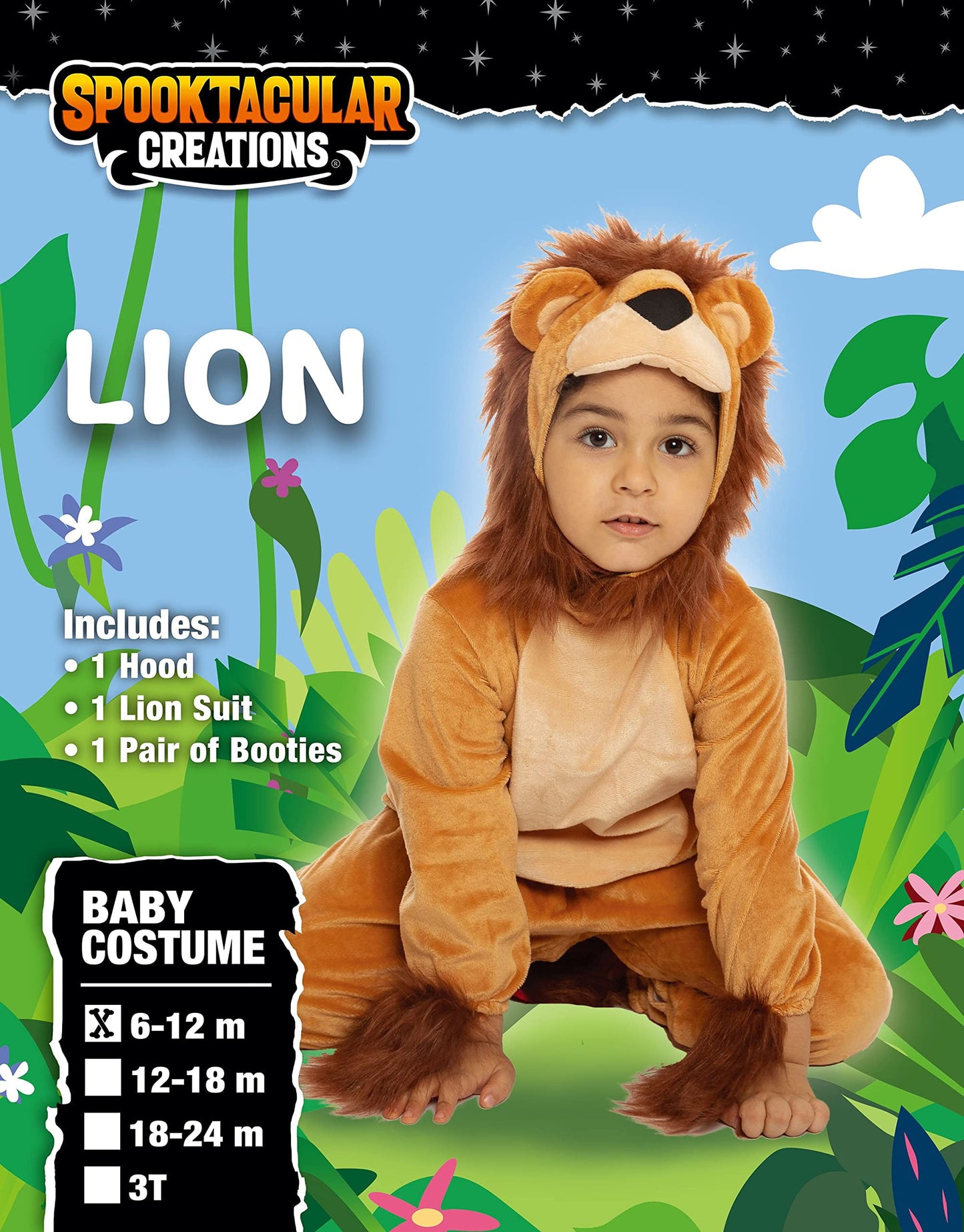 Halloween Baby Unisex Lion Costume Set, Halloween Baby Costume Set for Dress Up, 18~24 Months